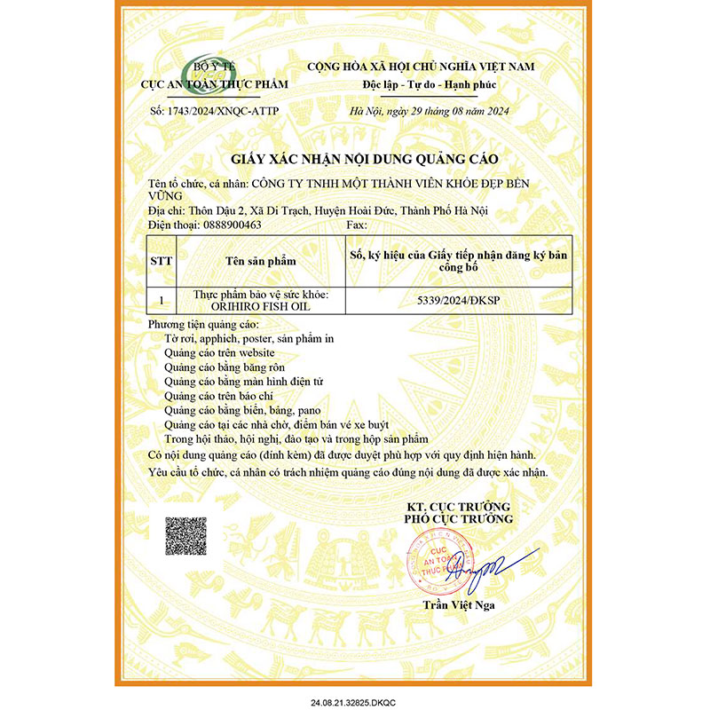 TPBVSK: Viên uống dầu cá Orihiro Nhật Bản 180 viên, bổ sung Omega 3, tốt cho mắt và tim mạch thương hiệu ORIHIRO
