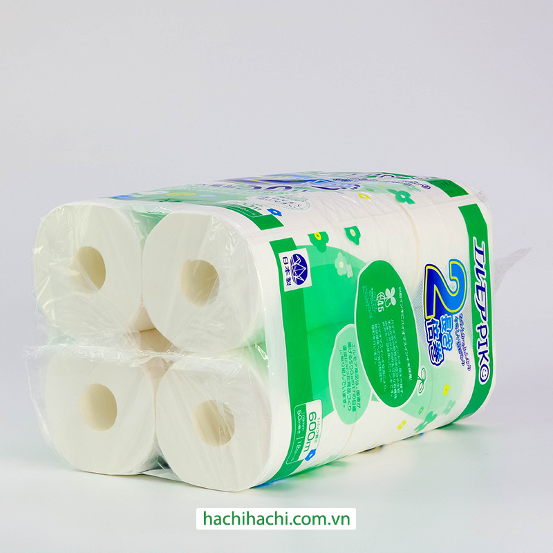 Giấy vệ sinh Ellemoi Piko 2 lớp (50m x 12 cuộn) Hương hoa thương hiệu ELLEMOI