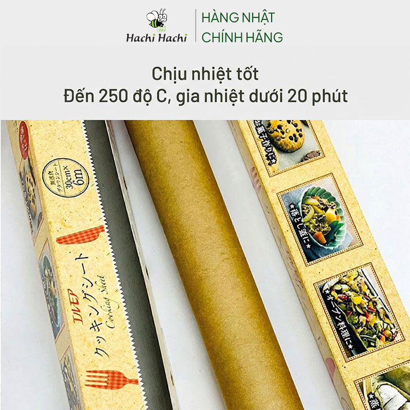 Giấy nến nướng bánh, thực phẩm Nhật Bản Ellemoi 30cmx6m thương hiệu ELLEMOI