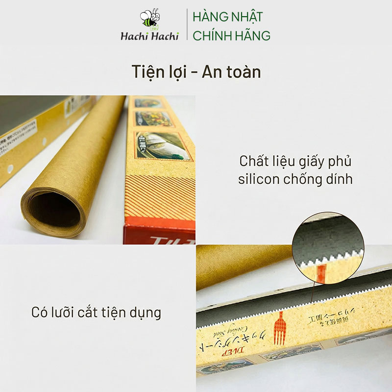 Giấy nến nướng bánh, thực phẩm Nhật Bản Ellemoi 30cmx6m thương hiệu ELLEMOI