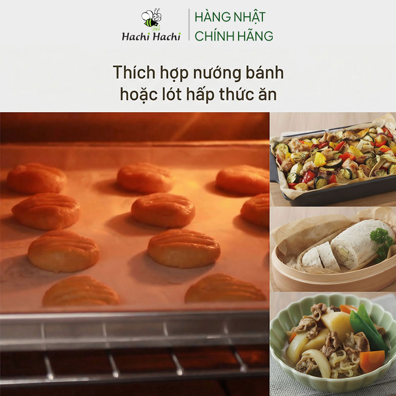 Giấy nến nướng bánh, thực phẩm Nhật Bản Ellemoi 30cmx6m thương hiệu ELLEMOI