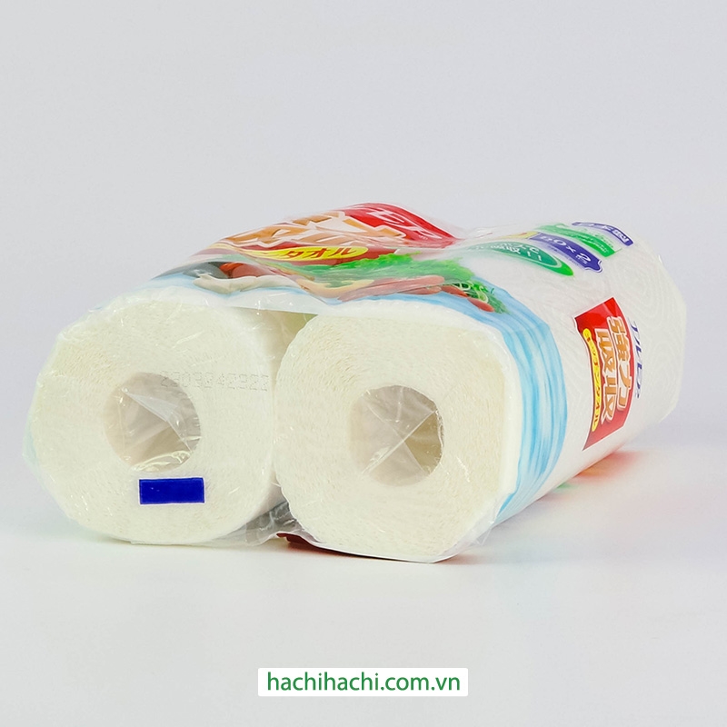 Khăn giấy bếp đa năng Ellemoi 2 lớp (2 cuộn x 50 tờ) thương hiệu ELLEMOI