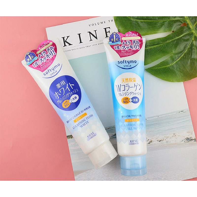 Sữa rửa mặt tẩy trang săn chắc da Nhật Bản Softymo Collagen Kose 190g thương hiệu KOSE