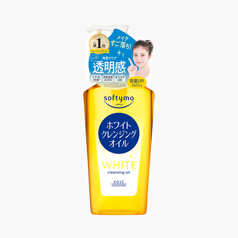 Dầu tẩy trang dưỡng sáng da Nhật Bản Kose Softymo White Cleansing Oil 240ml