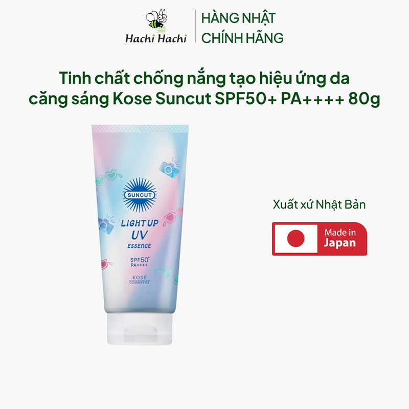 Tinh chất chống nắng Nhật Bản tạo hiệu ứng da căng sáng Kose Suncut SPF50+ PA++++ 80g thương hiệu KOSE