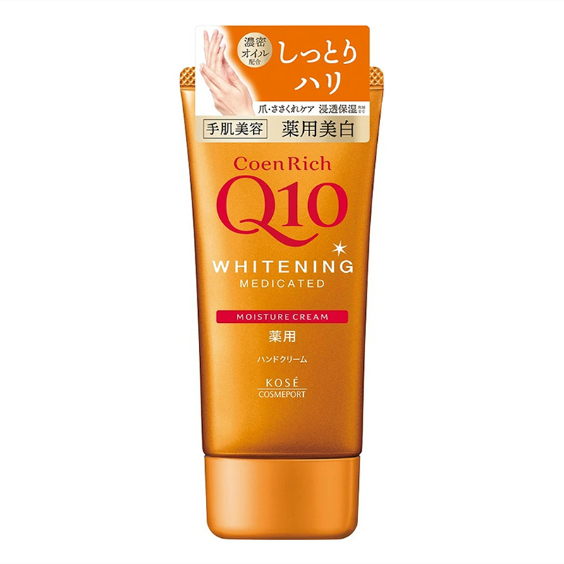 Kem dưỡng ẩm săn chắc da tay Nhật Bản Kose Coen Rich Q10 Whitening Moisture 80g thương hiệu KOSE