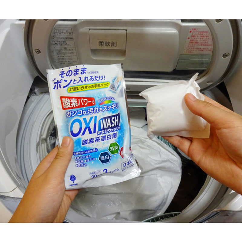 Chất tẩy trắng quần áo Oxi Wash (30gx3 gói) Chống khuẩn khử mùi thương hiệu KIYOU JOCHUGIKU