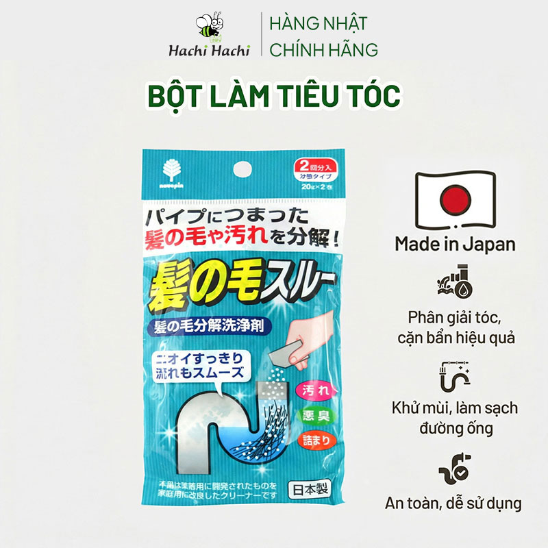 Bột làm tiêu tóc, vệ sinh đường ống 20g x 2 gói  thương hiệu KIYOU JOCHUGIKU