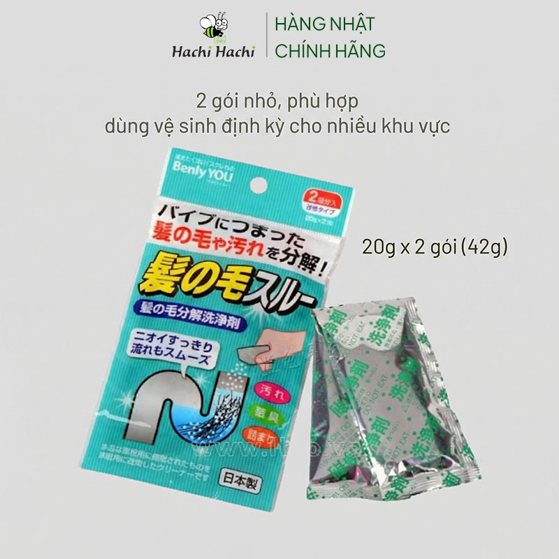 Bột làm tiêu tóc, vệ sinh đường ống 20g x 2 gói  thương hiệu KIYOU JOCHUGIKU
