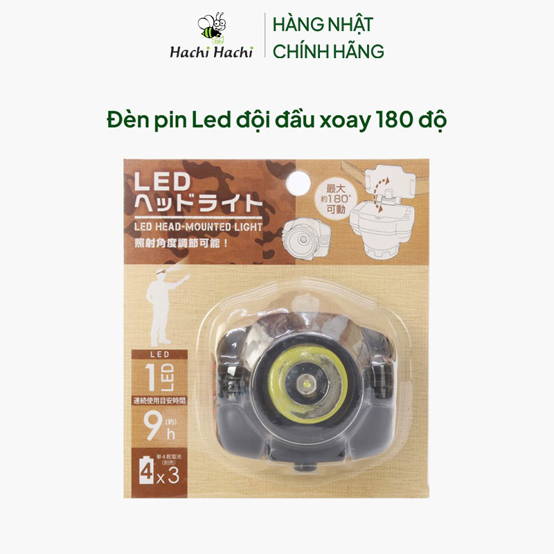 Đèn pin Led đội đầu xoay 180 độ thương hiệu GREEN ORNAMENT