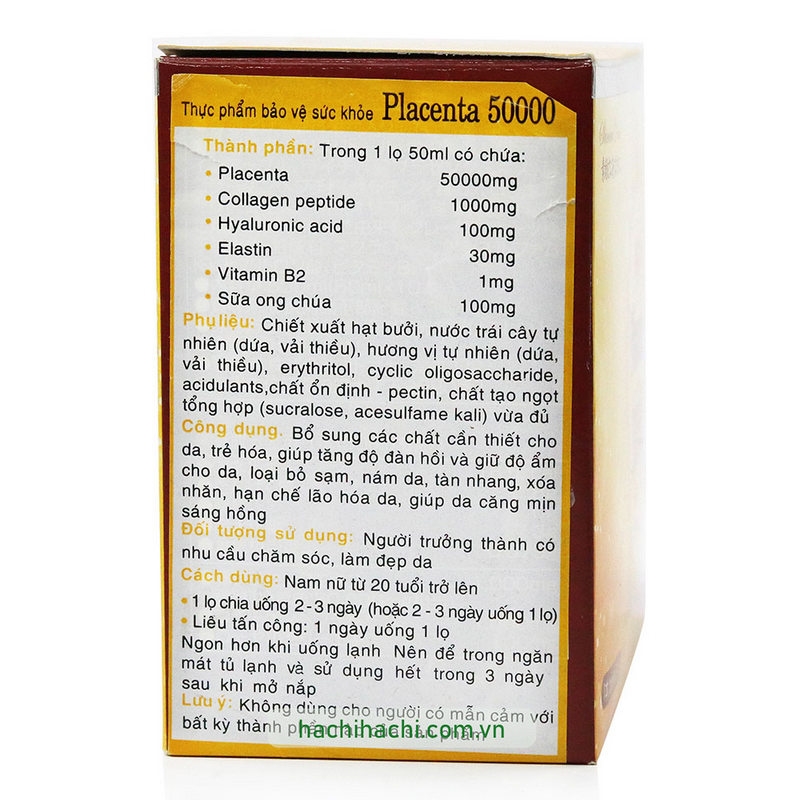 TPBVSK: Nước uống Placenta 50000 (50mlx10chai) (Trắng da, mờ sạm nám) thương hiệu KOTOBUKI