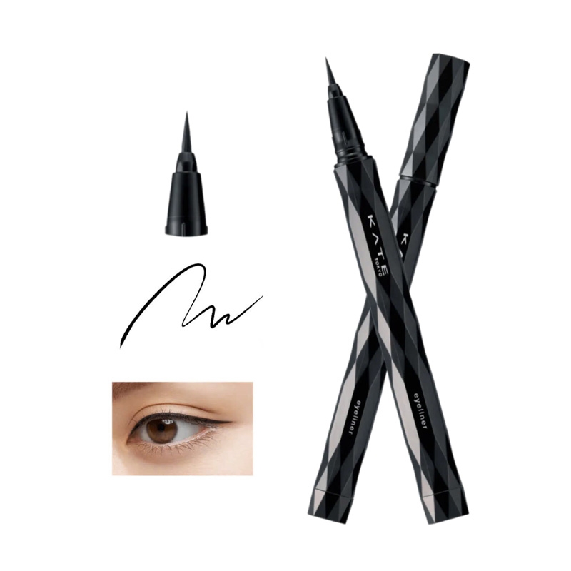 Bút kẻ mắt nước Nhật Bản Kate Super Sharp Liner EX4.0 BK-1 0.5ml, đầu siêu mảnh, bền màu chống trôi thương hiệu KANEBO