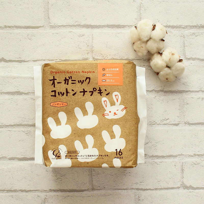 Băng vệ sinh Organic Cotton không cánh Cotton Labo 25.5cm 16 miếng thương hiệu COTTON LABO
