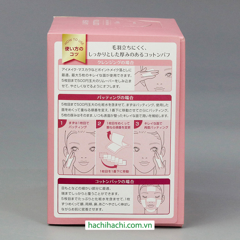 Bông tẩy trang Cotton Labo 5 lớp 70 miếng lớn thương hiệu COTTON LABO