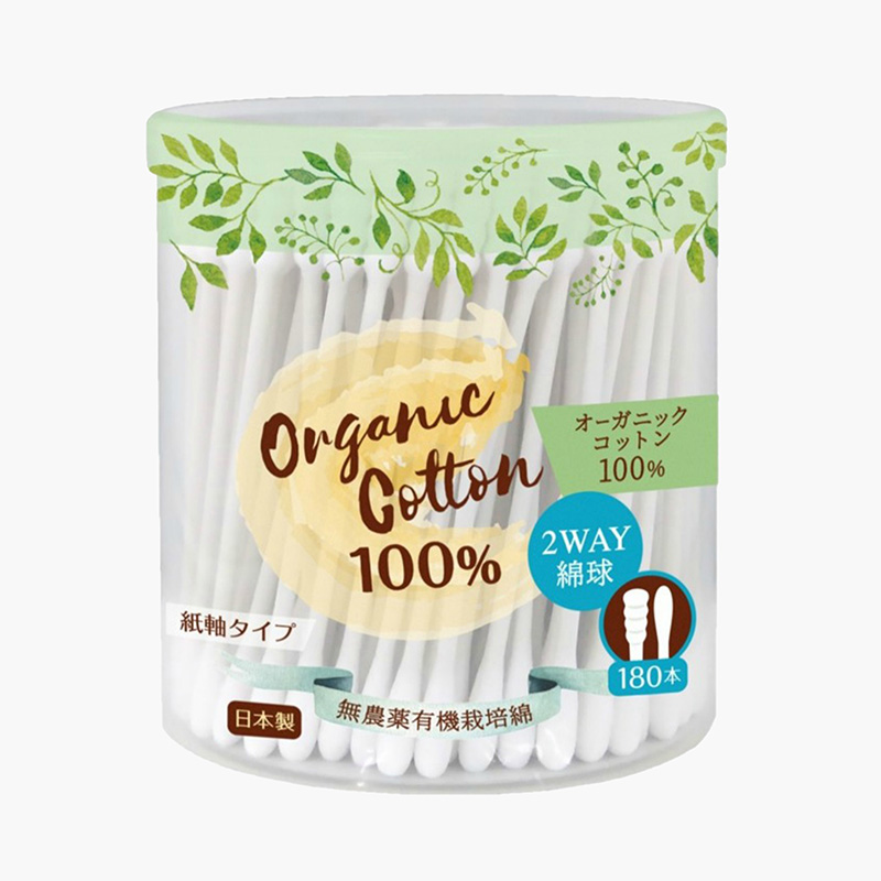 Tăm bông Organic Cotton 2 đầu 180 cây