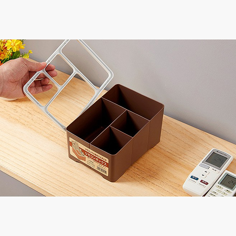 Khay đựng vật dụng, văn phòng phẩm, remote chia ngăn 4 ngăn 18.8x13.8cm thương hiệu SANADA