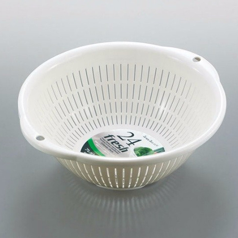 Rổ nhựa Nhật Bản Sanada 24cm (Trắng) thương hiệu SANADA