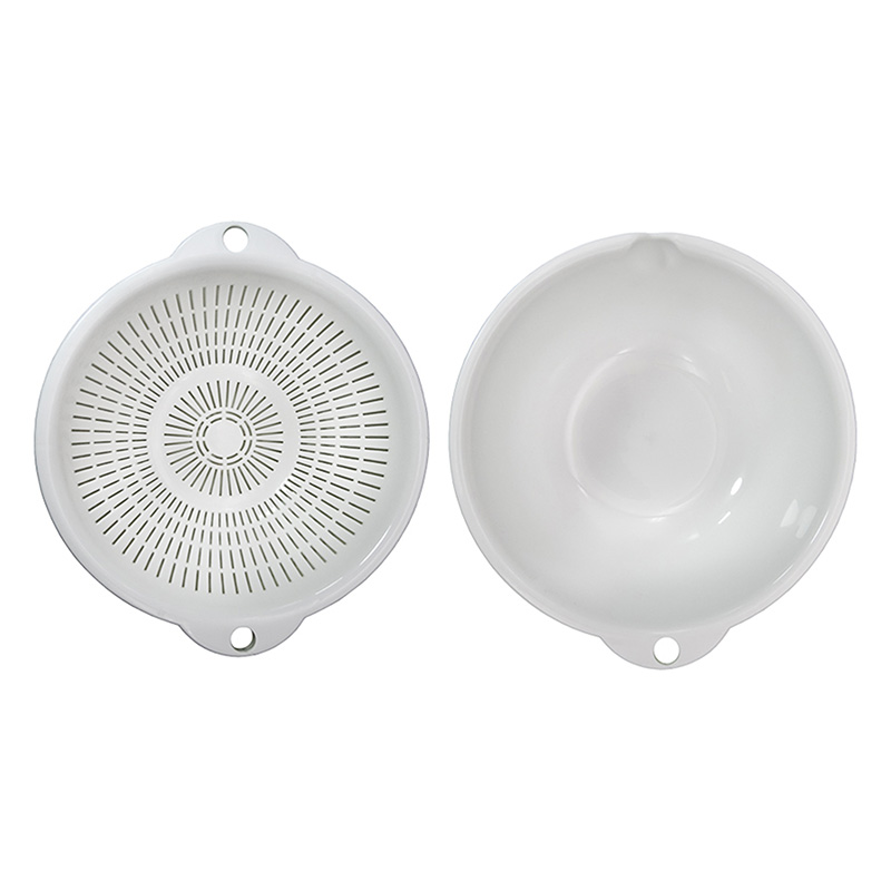 Bộ thau rổ nhựa Nhật Bản Sanada 1.1L (Trắng) thương hiệu SANADA