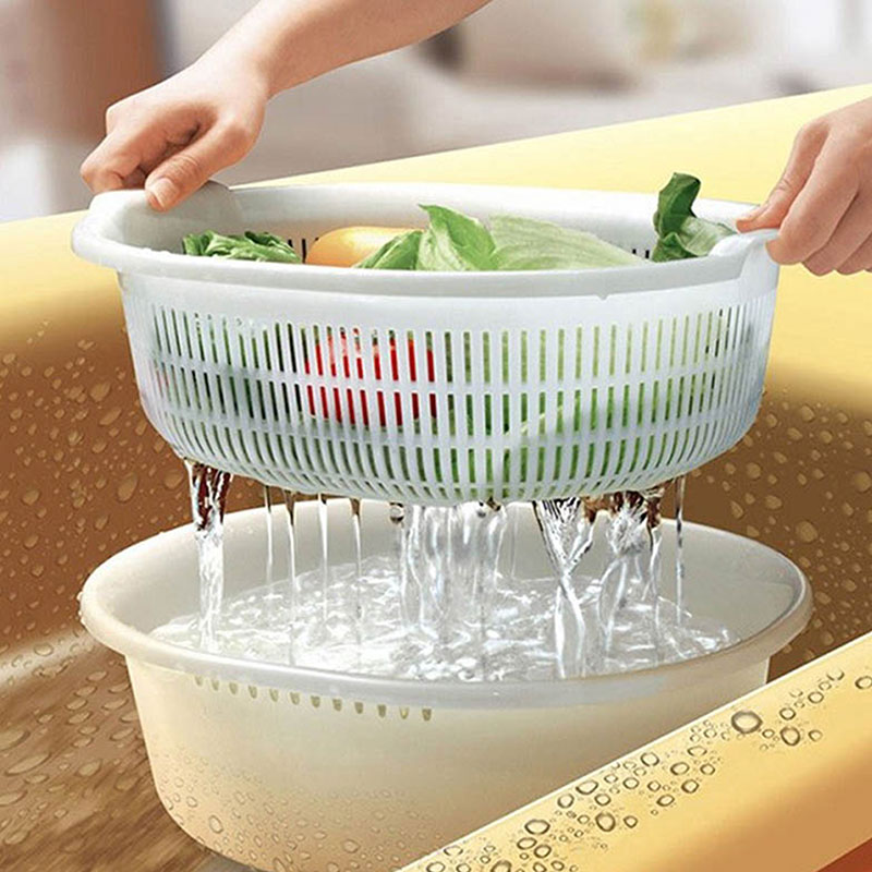 Rổ nhựa Nhật Bản Sanada 32.7x29.1cm (Trắng) thương hiệu SANADA