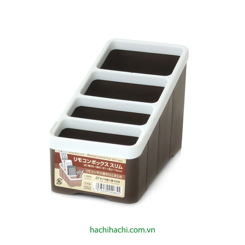 Khay đựng vật dụng, văn phòng phẩm, remote chia ngăn 4 ngăn 9.5x18.1cm
