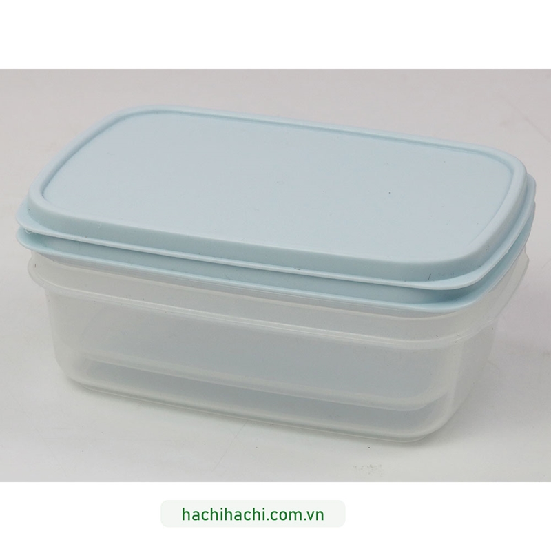 Hộp nhựa đựng thực phẩm Sanada 600mlx2cái, trữ đông, trữ mát, dùng được lò vi sóng thương hiệu SANADA