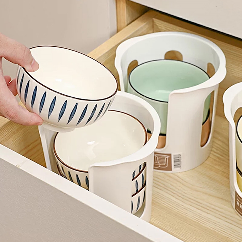Khay để tô chén đĩa cất gọn Sanada Nhật Bản 14.9x15cm thương hiệu SANADA