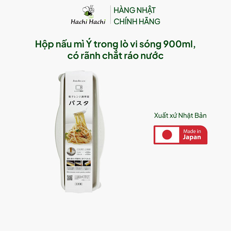 Hộp nấu mì Ý trong lò vi sóng 900ml, có rãnh chắt ráo nước. thương hiệu SANADA