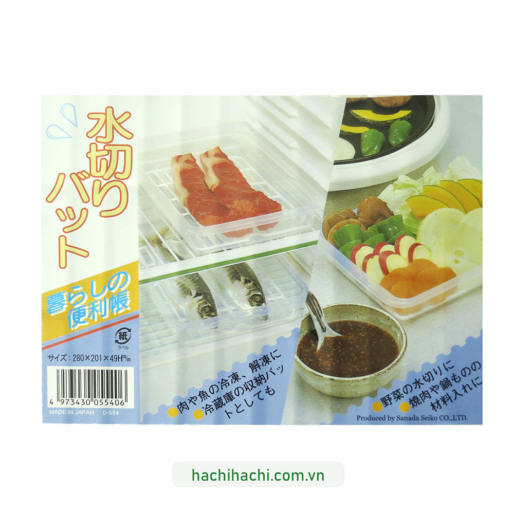 Khay đựng thực phẩm, ly tách kèm lưới ráo nước thương hiệu SANADA