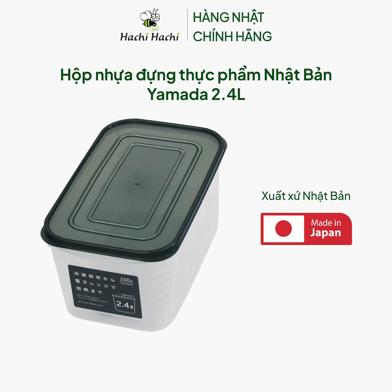 Hộp nhựa đựng thực phẩm Nhật Bản Yamada 2.4L thương hiệu YAMADA