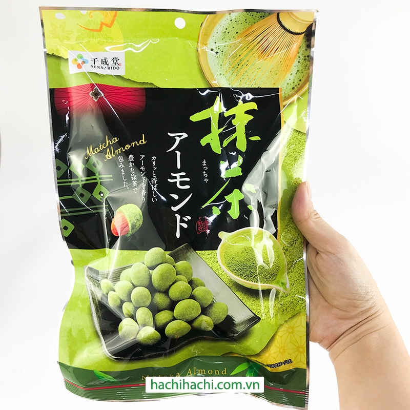 Hạnh nhân phủ trà xanh Matcha sữa 100g thương hiệu SENNARIDO