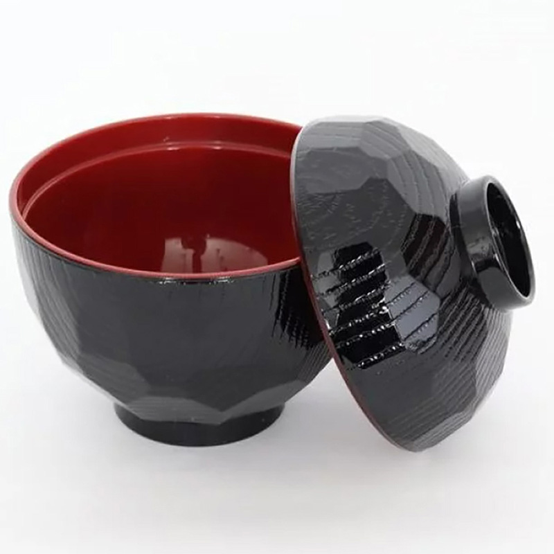Chén bát nhựa đựng súp kiểu Nhật Bản có nắp Tanaka Hashi 9.2cm thương hiệu TANAKA HASHI