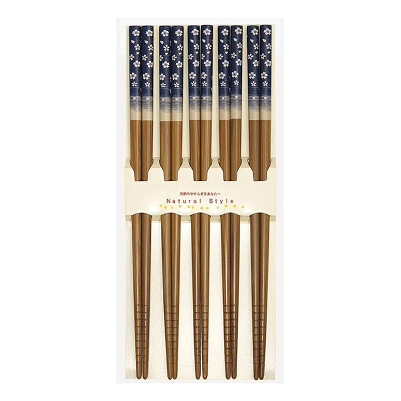 Đũa tre Nhật Bản đầu nhọn chống trượt Tanaka 22.5cm (5 đôi)  thương hiệu TANAKA HASHI