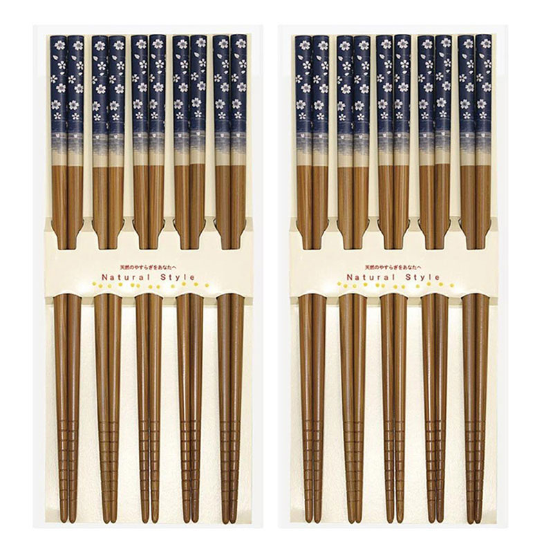 Đũa tre Nhật Bản đầu nhọn chống trượt Tanaka 22.5cm (5 đôi)  thương hiệu TANAKA HASHI