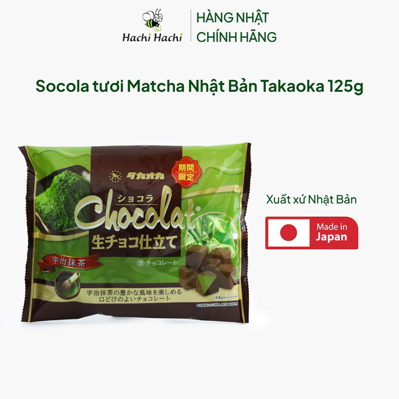 Socola tươi Matcha Nhật Bản Takaoka 125g thương hiệu TAKAOKA SHOKUHIN