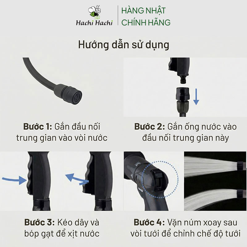 Bộ vòi tưới cây, rửa xe thu cuộn dây Nhật Bản Takagi Boxy Next 20m thương hiệu TAKAGI