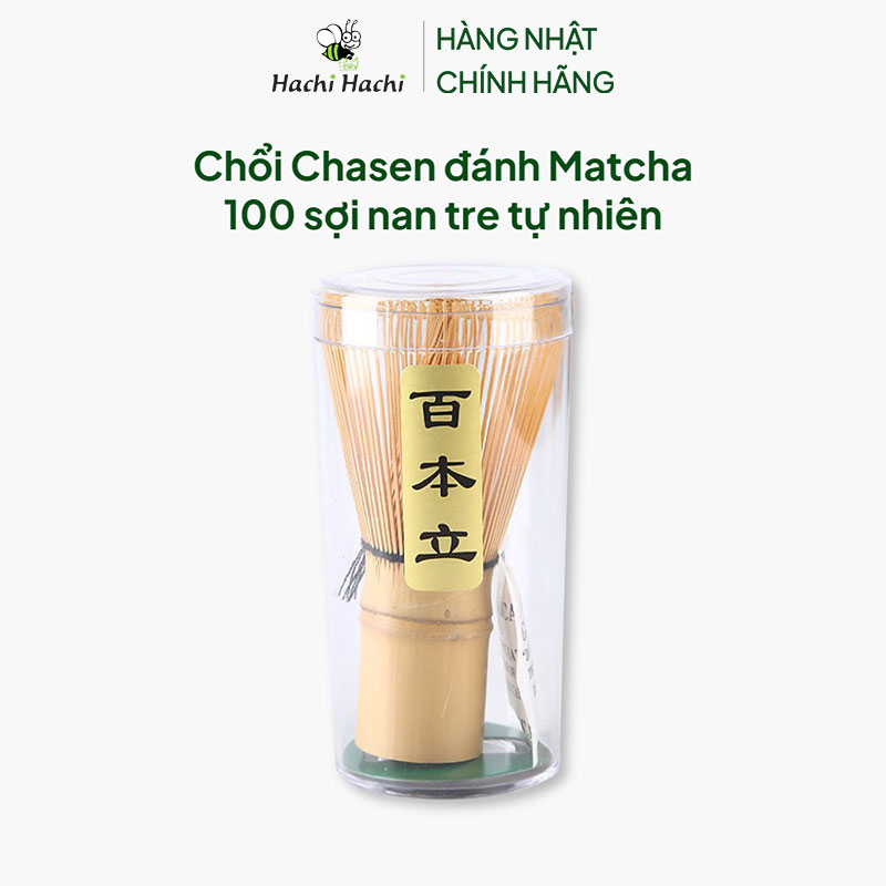 Chổi Chasen đánh Matcha 100 sợi nan tre tự nhiên thương hiệu 