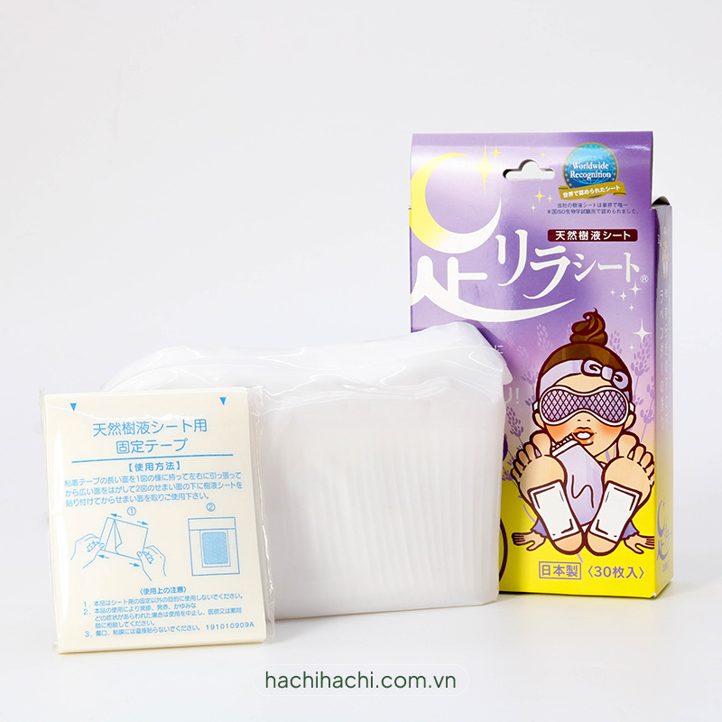 Miếng dán chân thư giãn giảm mỏi mệt Kinomegumi Lavender Oải hương 30 miếng thương hiệu NAKAMURA