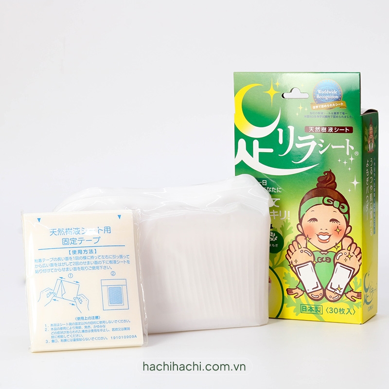 Miếng dán chân thư giãn giảm mỏi mệt Kinomegumi Ngải cứu 30 miếng thương hiệu NAKAMURA