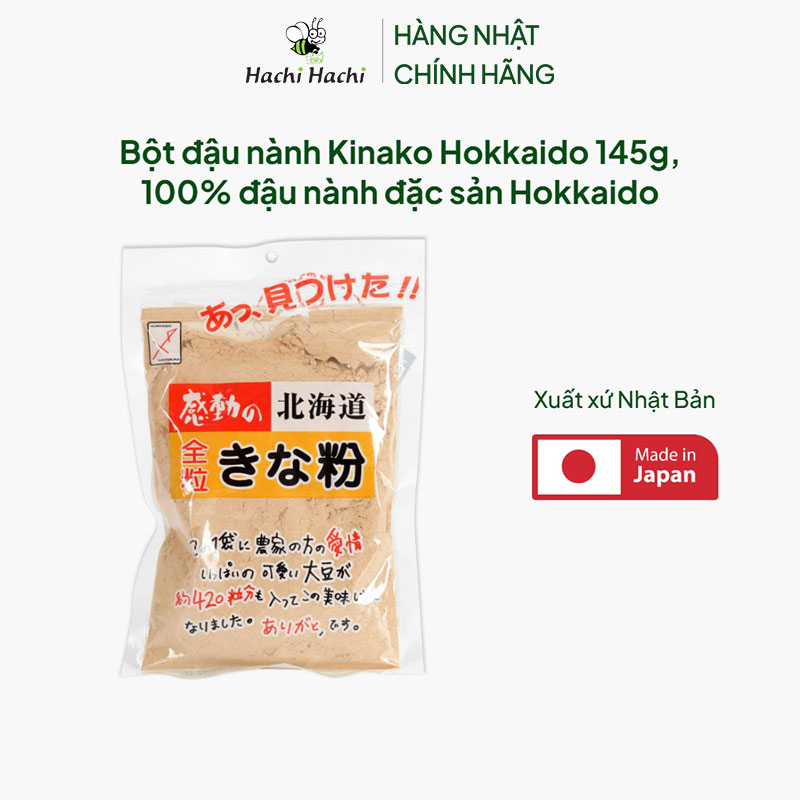 Bột đậu nành Kinako Hokkaido 145g, 100% đậu nành đặc sản Hokkaido thương hiệu NAKAMURA SHOKUHIN
