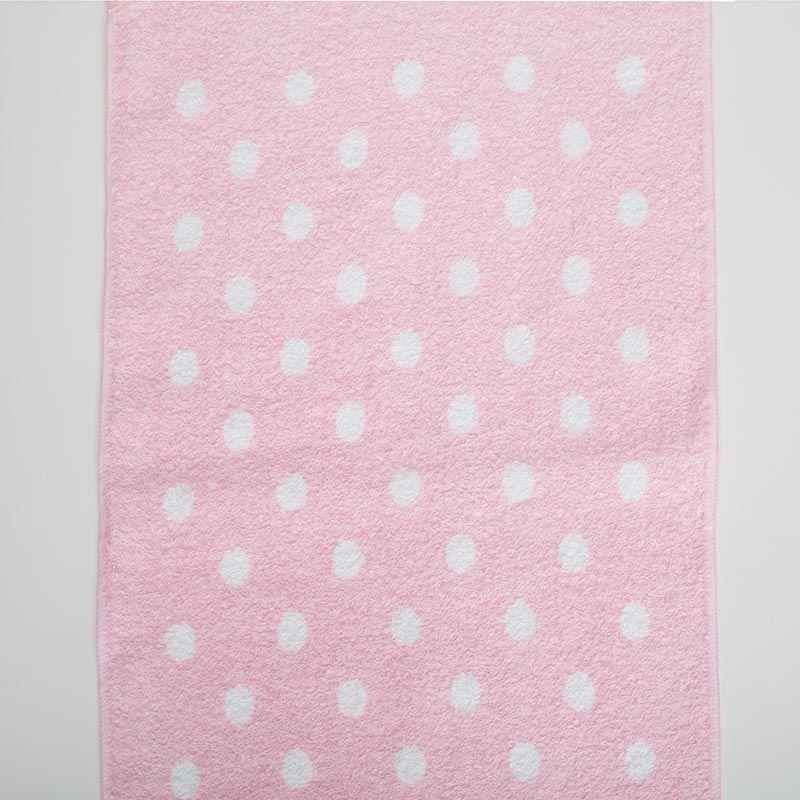Khăn vải cotton Nissen 28x40cm Polka Dot Pink ITA-00043P thương hiệu NISSEN SHOKO