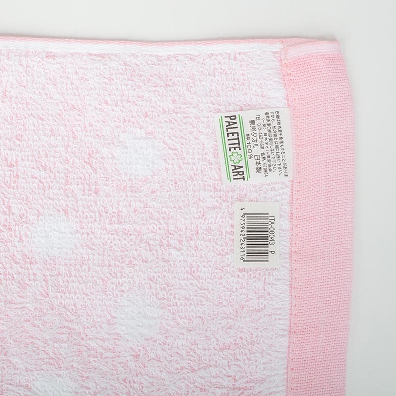 Khăn vải cotton Nissen 28x40cm Polka Dot Pink ITA-00043P thương hiệu NISSEN SHOKO