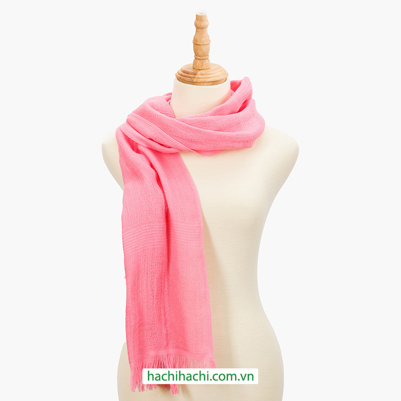 Khăn quàng cổ chống tia UV Nissen Organic Cotton 34x160cm Pink LCM-120102 thương hiệu NISSEN SHOKO