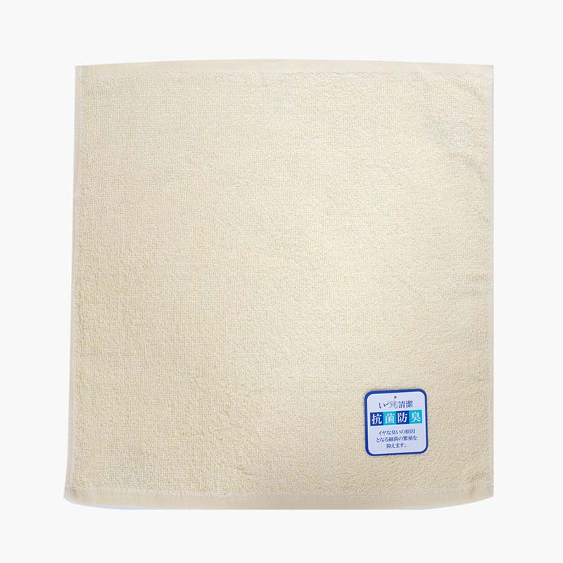 Khăn vải cotton kháng khuẩn khử mùi Nissen 34x35cm Original Towel SGK-113CY Yellow thương hiệu NISSEN SHOKO