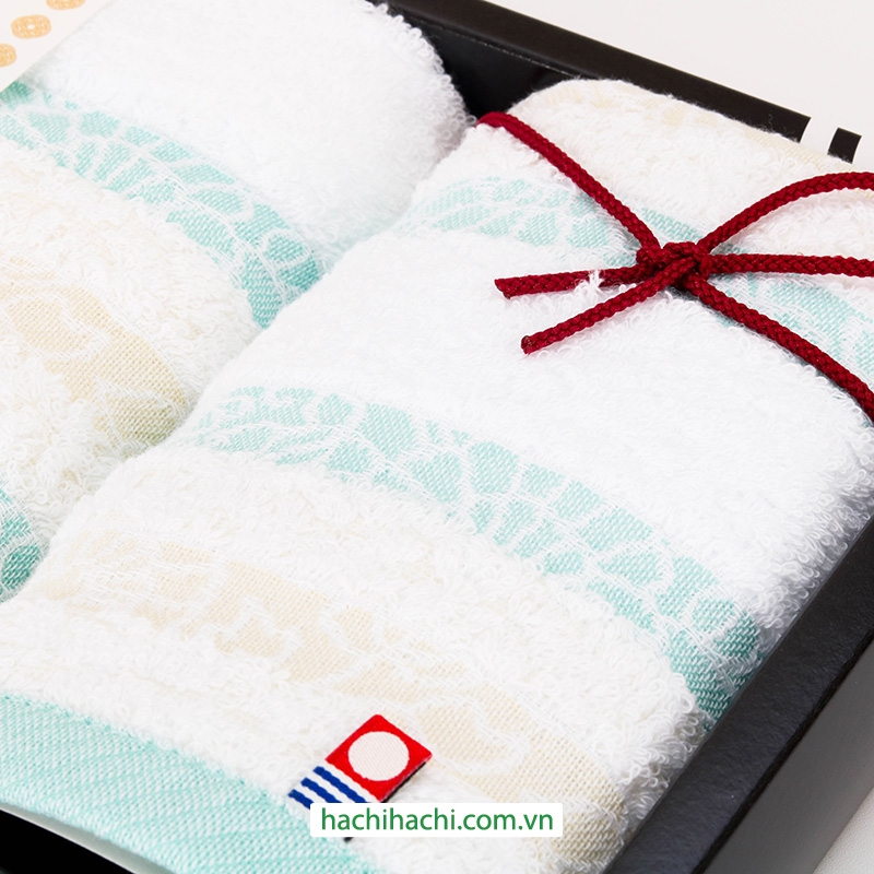 Hộp set 2 khăn cotton cao cấp Nissen Imabari 34x75/34x35cm Sarasa Meisen IM-15681COL. thương hiệu NISSEN SHOKO