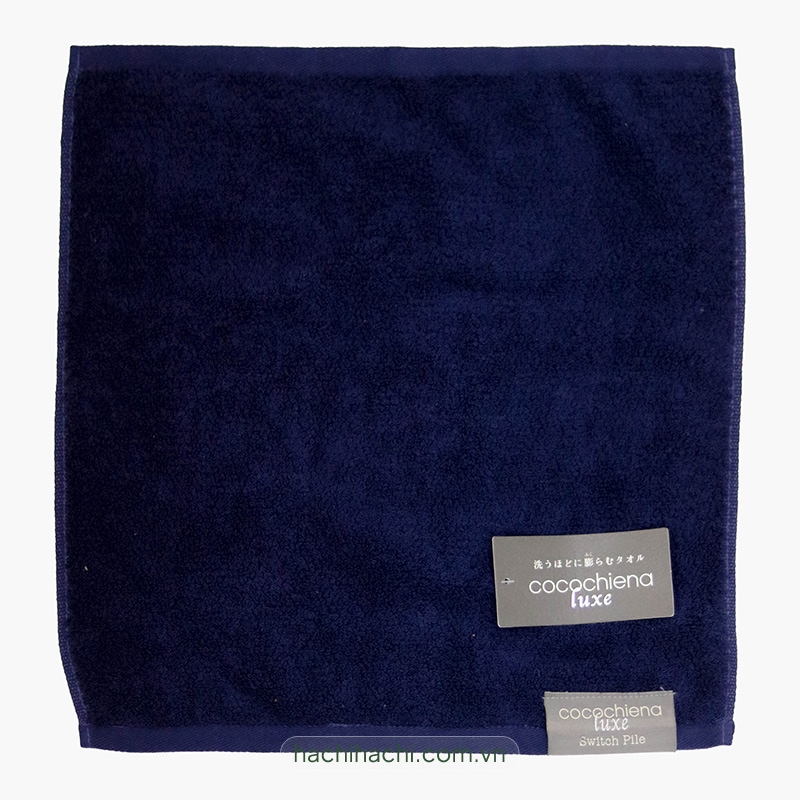 Khăn vải cotton Nissen thấm hút vượt trội 34x35cm Cocochiena Luxe Navy Blue thương hiệu NISSEN SHOKO