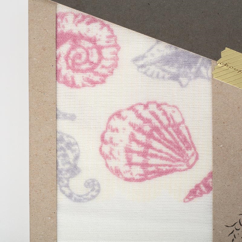 Khăn Tenugui cotton Nissen 34x90cm CP8004 Shell Shell FT1P CP-80041COL thương hiệu NISSEN SHOKO