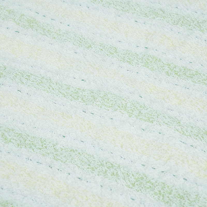 Khăn vải cotton Nhật Bản Nissen 33x84cm Senshu Fresh Border T-250GR Green thương hiệu NISSEN SHOKO