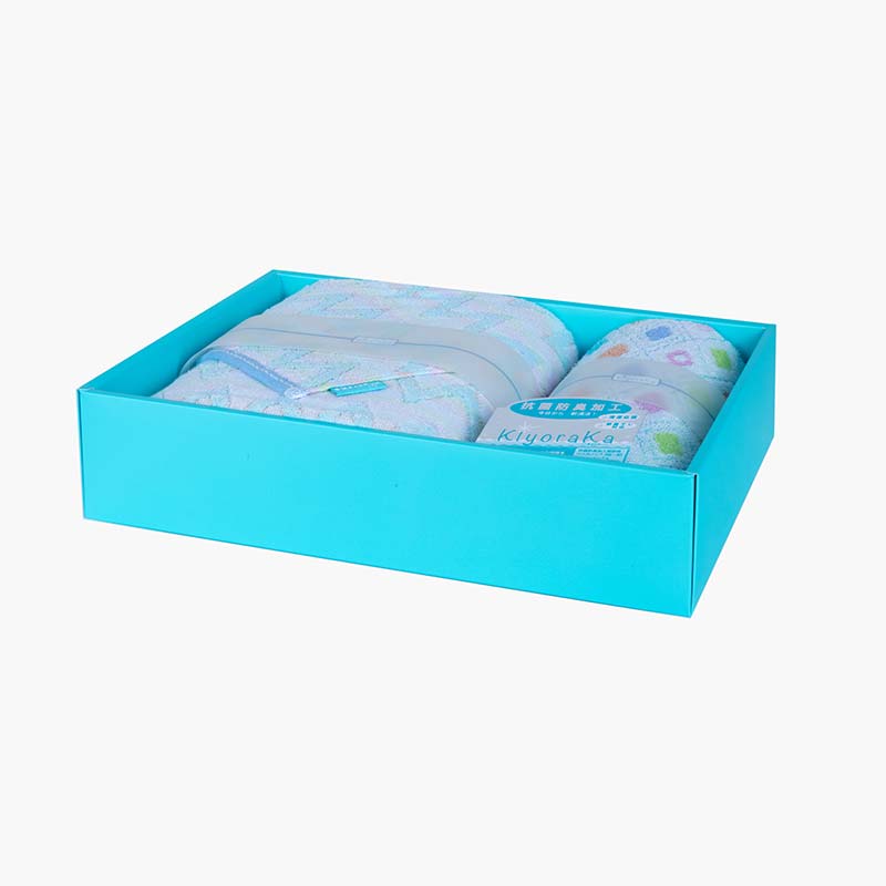 Hộp set 2 khăn cotton kháng khuẩn khử mùi Nissen 60x120,  34x75cm Kiyoraka KR-20011COL thương hiệu NISSEN SHOKO