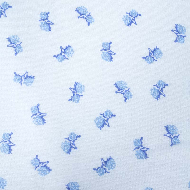 Khăn Tenugui cotton Nissen 34x90cm Sazanami SZ-4502B Blue  thương hiệu NISSEN SHOKO