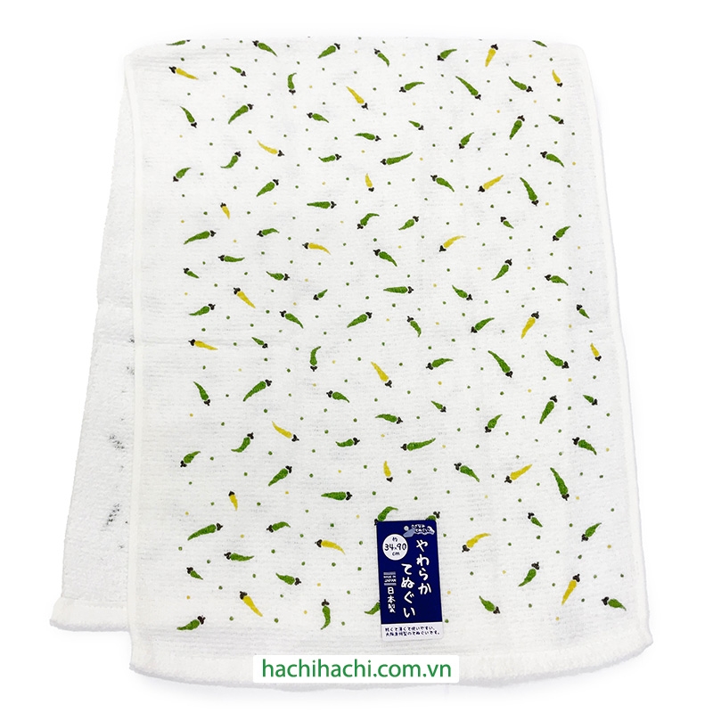 Khăn vải cotton cao cấp Nissen 34x90cm Hot Pepper Green SZ-4505GR thương hiệu NISSEN SHOKO